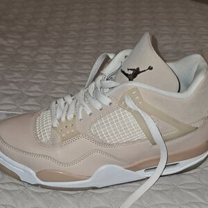 Jordan Sneakers with Pink and Cream Accents